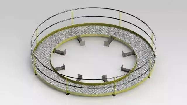Catwalk circular metallic structure Free 3D model_0