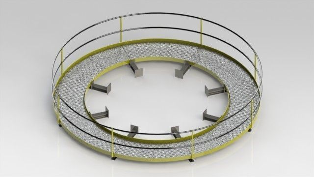 Catwalk circular metallic structure Free 3D model