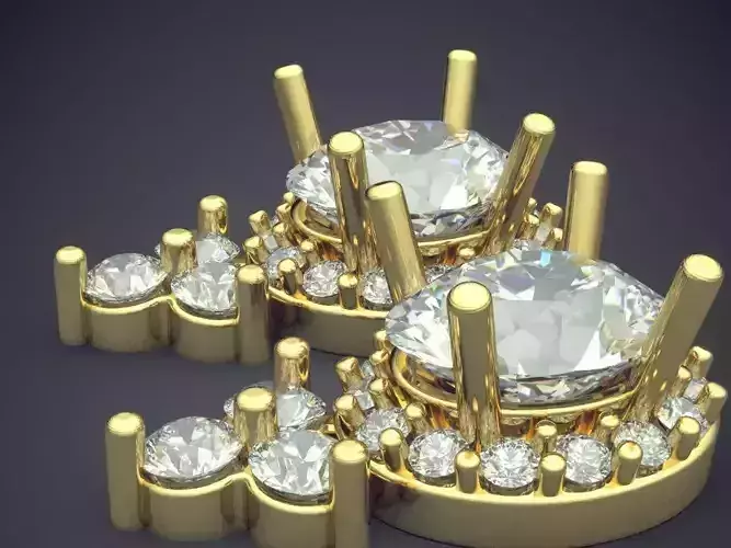 Luxurious Earrings With Diamonds 2095