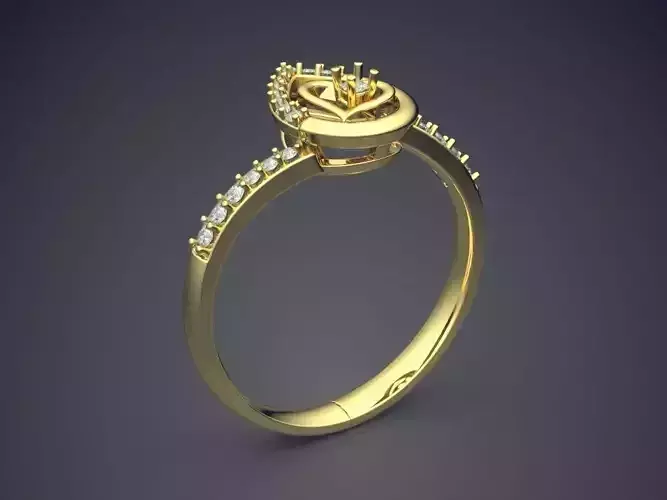 Gorgeous Raindrop-Detailed Diamond Ring