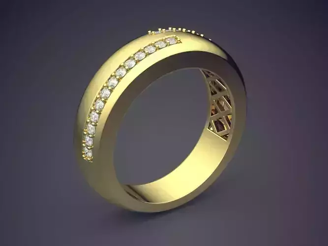 Ring With Small Diamonds 2089 3D print model