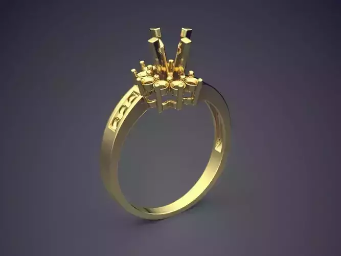 Amazing Swirl Detailed Ring with Diamonds