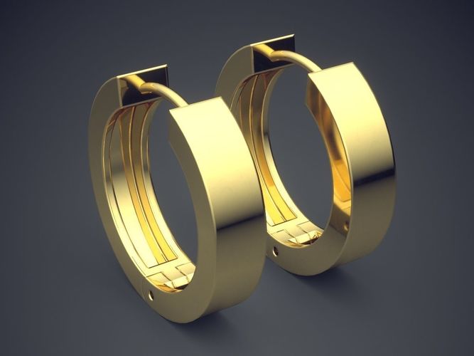 Simple Classic Every-day Earrings 3D print model