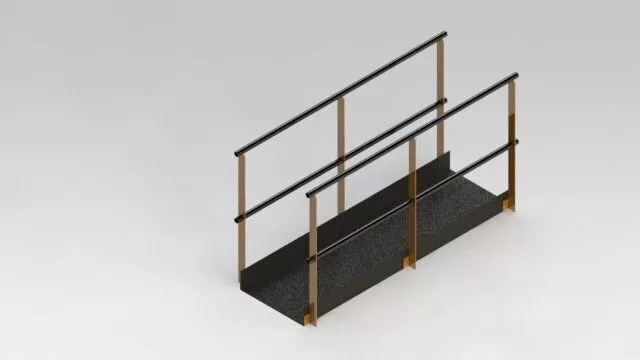 Handrail industrial model 2 Free 3D model