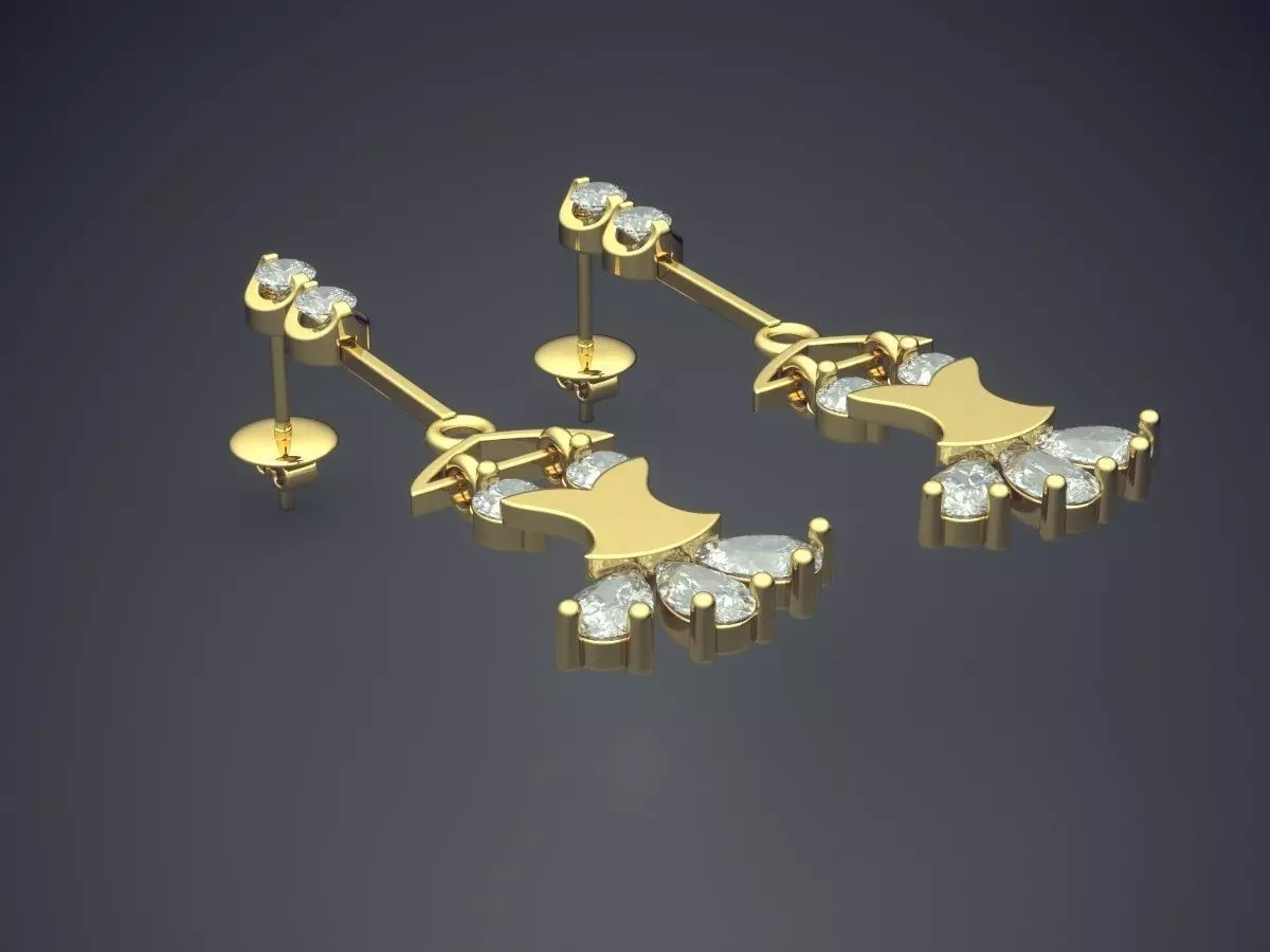 Cute Girly Earrings 3D print model