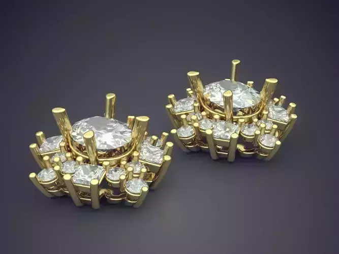 Glamorous Minimalistic Diamond Earrings