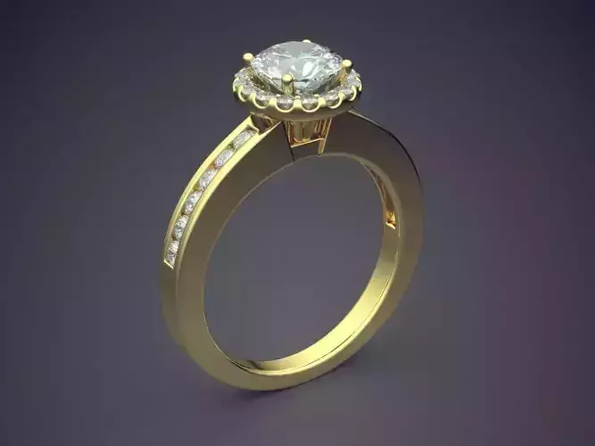 Engagement Ring With Diamonds 2072
