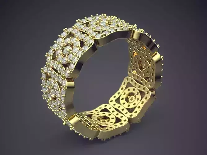 Magnificent Unique Detailed Luxurious Ring with Diamonds