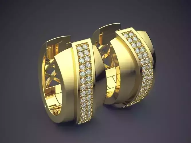 Classic Feminine Earrings with Diamonds