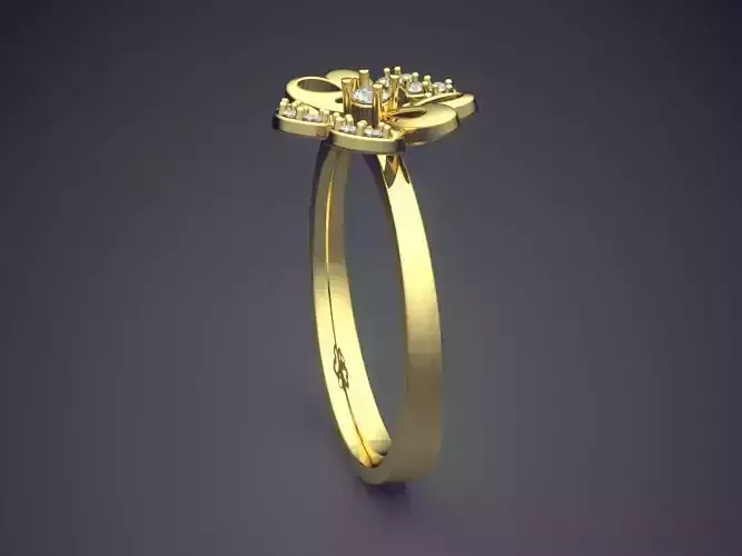 Flower-shaped Wedding Ring 2050