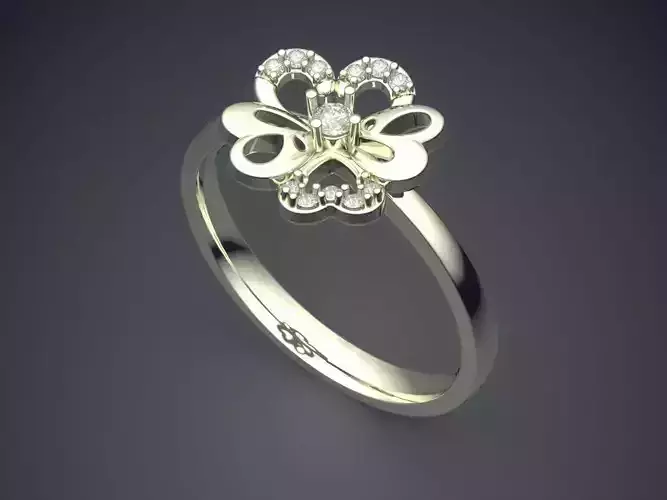 Flower-shaped Wedding Ring 2050