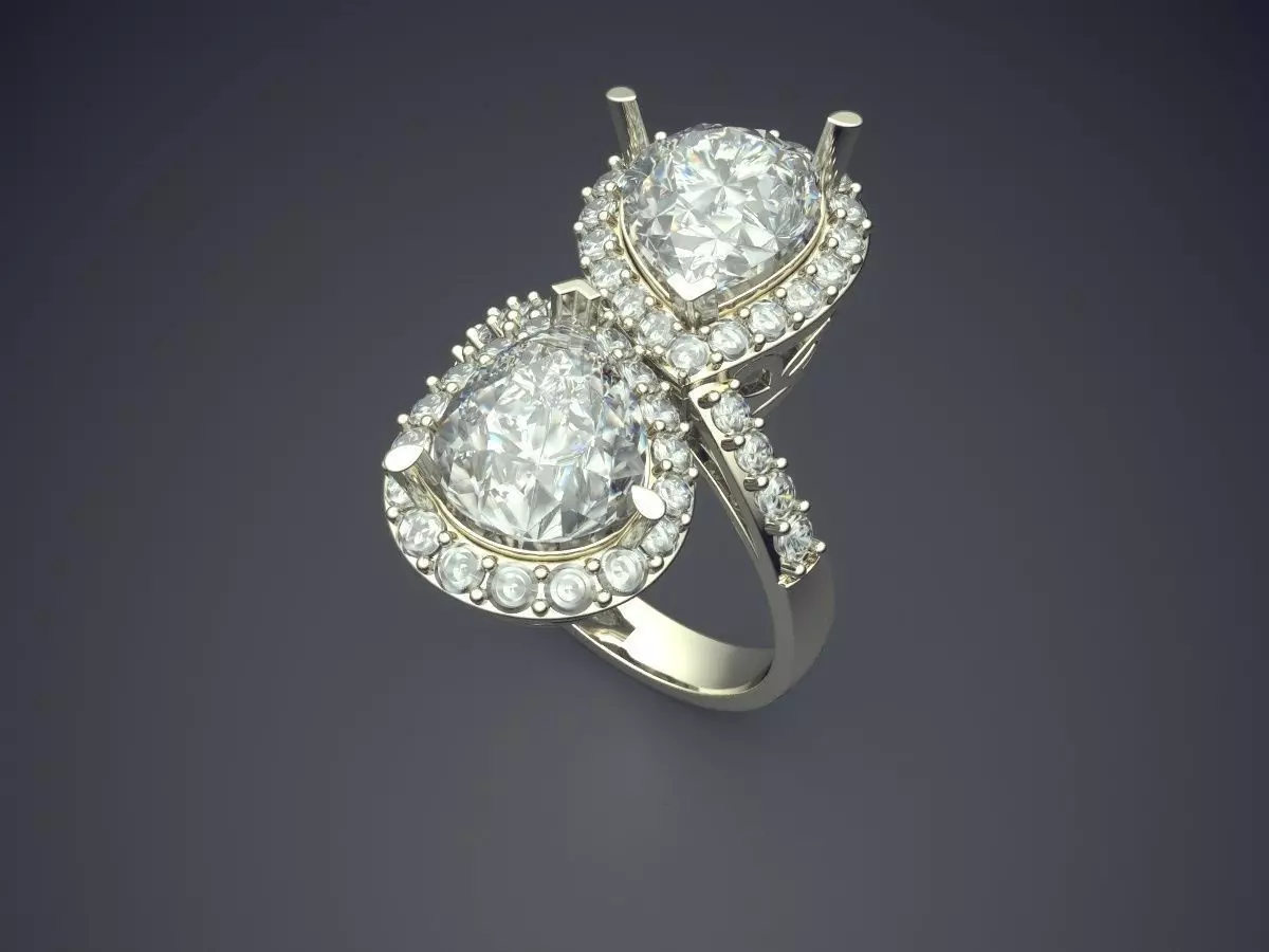 Luxurious Ring With Diamonds 2042 3D print model_1