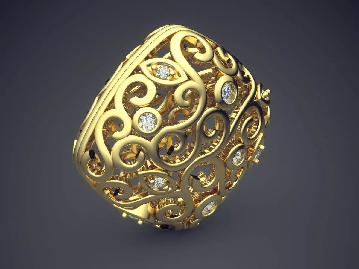 Unique Pendant With Diamonds 2014 3D print model_0