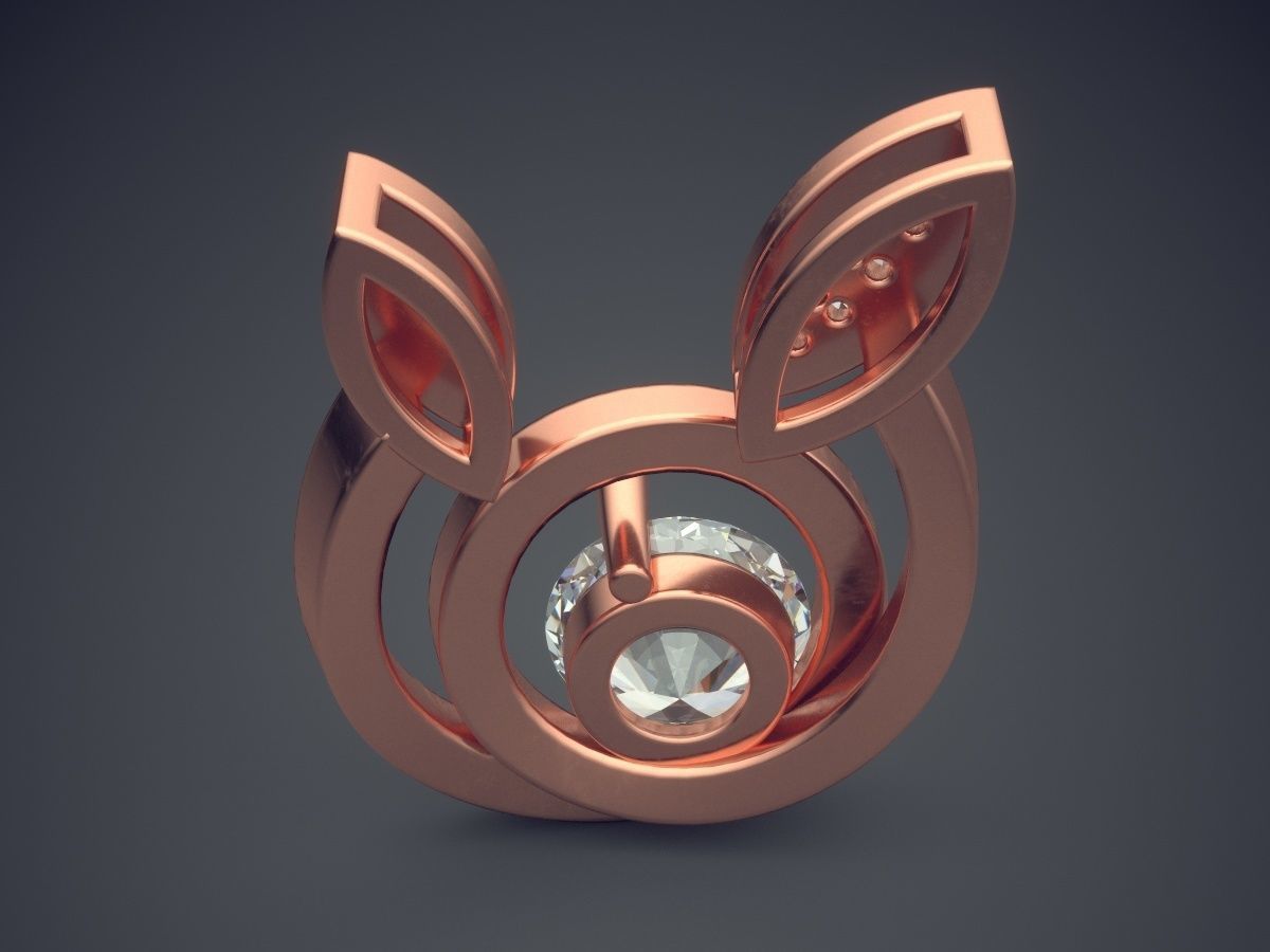 Unique Shape Diamond Pendant 3D print model_2