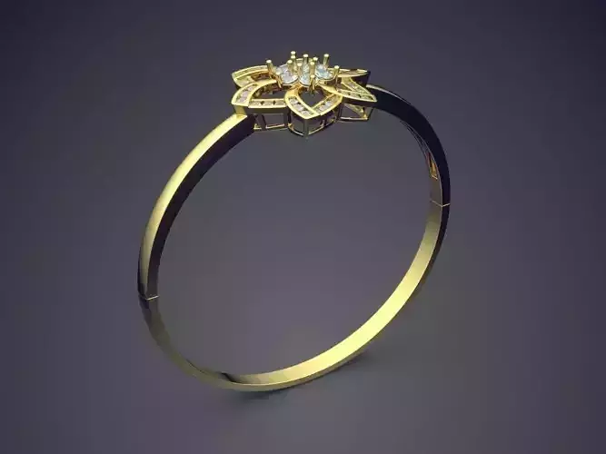 Star-shaped Thin Ring With Small Diamonds 2009 3D print model
