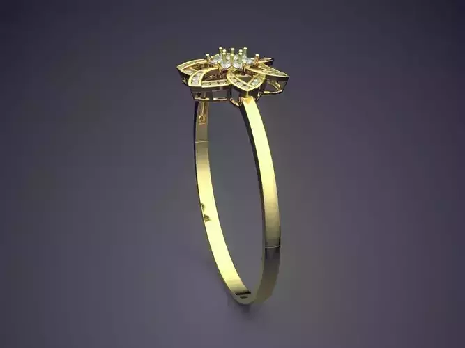 Star-shaped Thin Ring With Small Diamonds 2009
