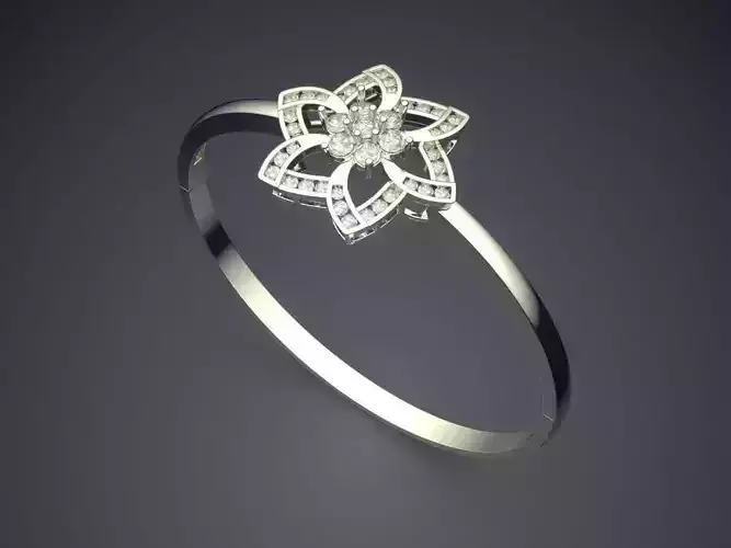 Star-shaped Thin Ring With Small Diamonds 2009