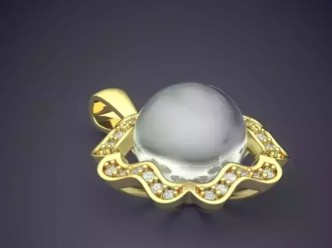 Elegant Vintage Pearl-Pendant for Engagement
