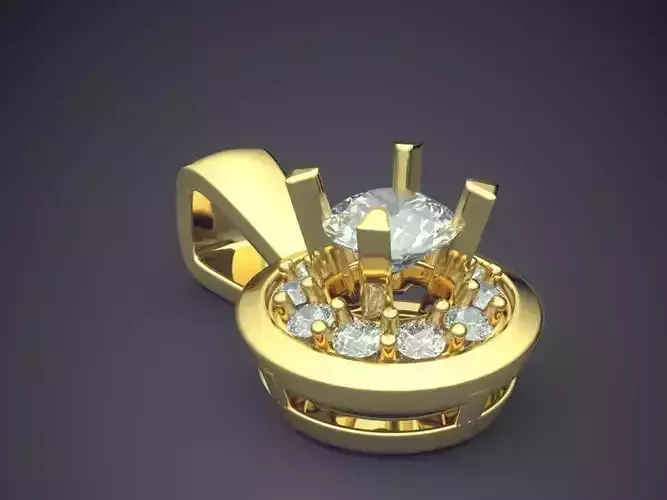 Oval Pendant With Diamonds 2001