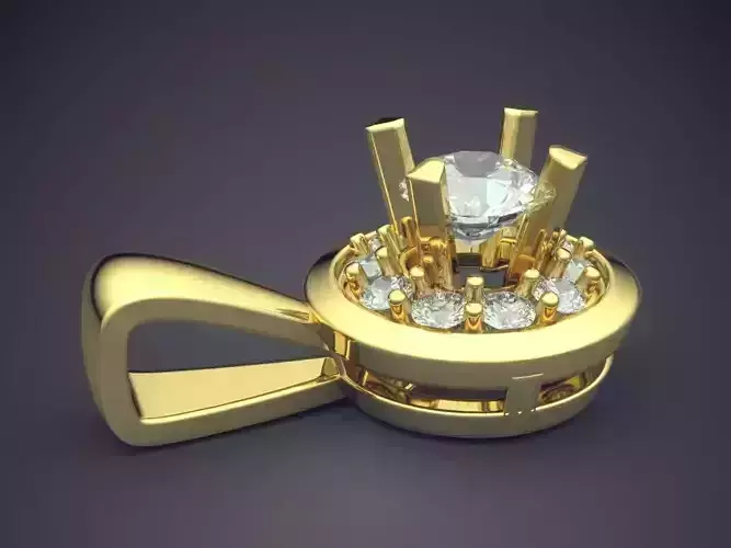 Oval Pendant With Diamonds 2001