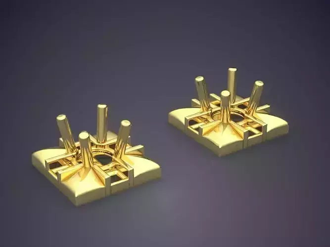 Simple Square Earrings 200 3D print model