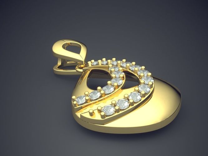 Unique Pendant With Diamonds 1995 3D print model