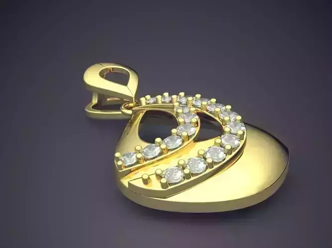 Unique Pendant With Diamonds 1995 3D print model