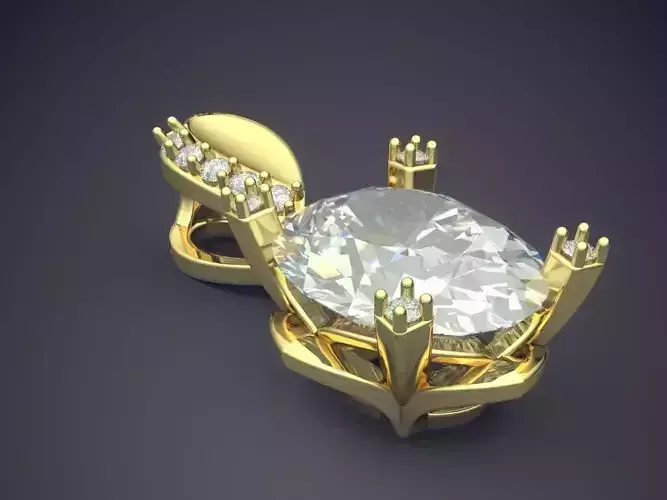 Pendant With Big Diamond 1993 3D print model