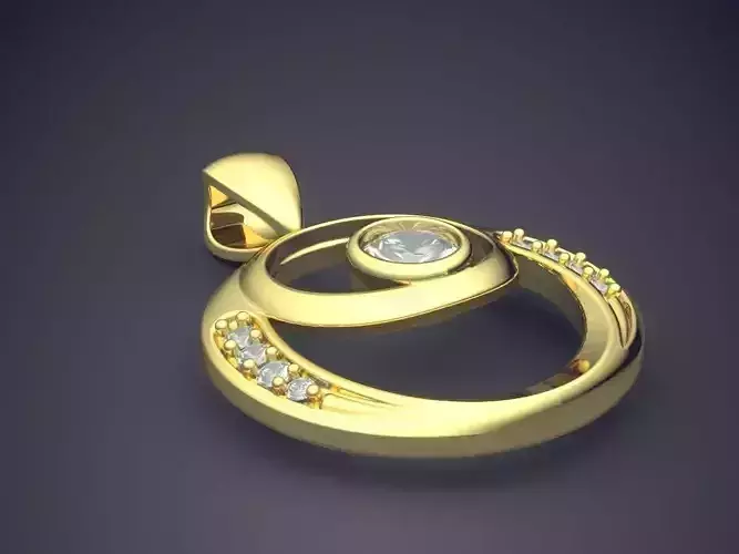 Amazing Circle Shape Diamond Pendant