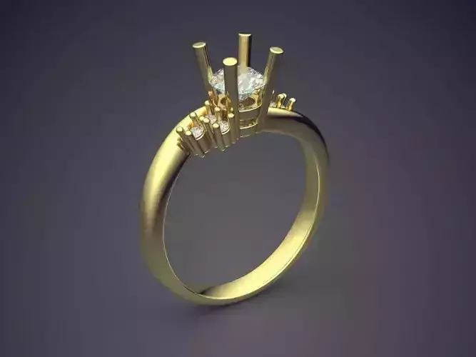 Dainty Every-day Ring with Small Diamonds