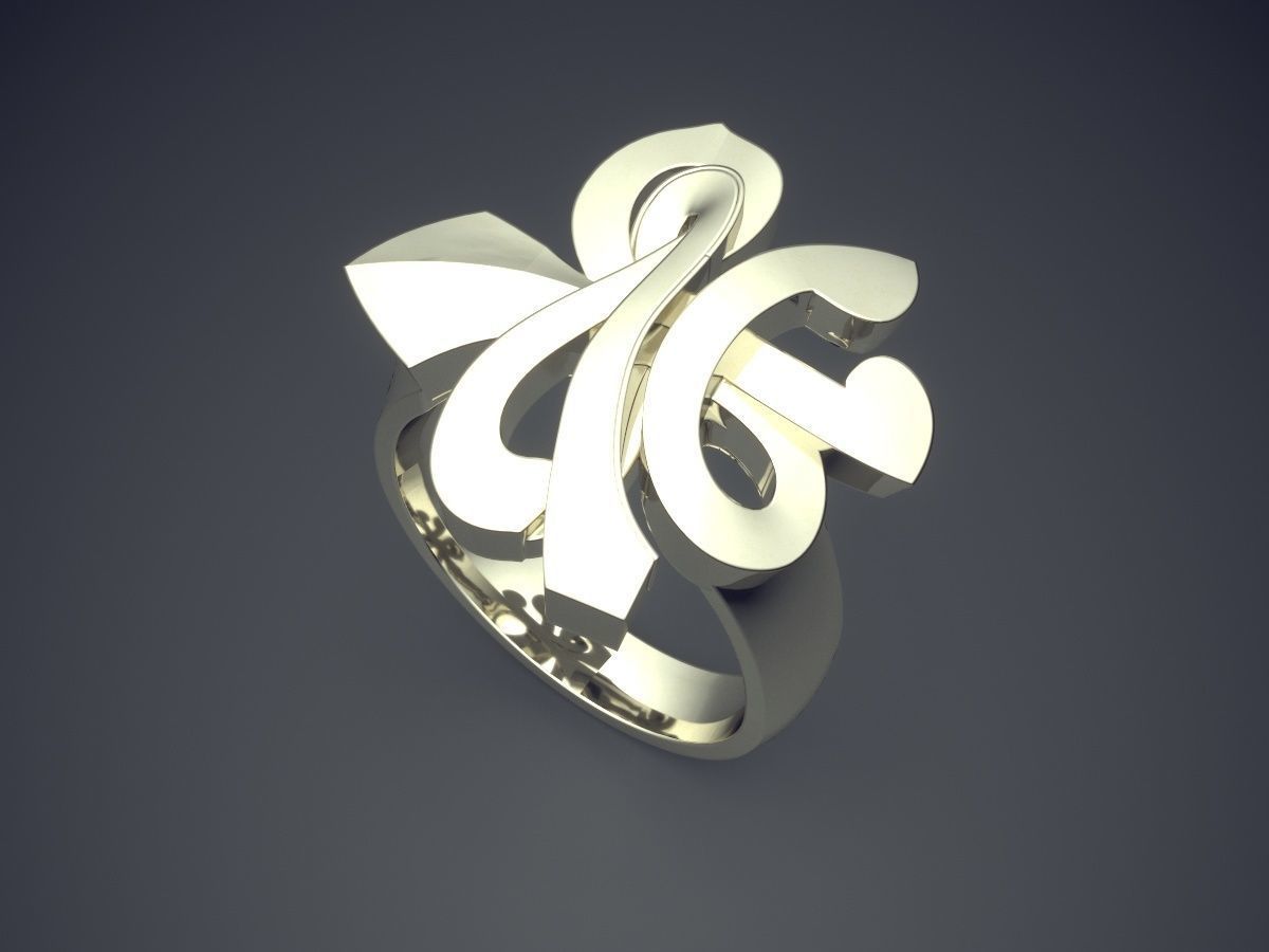 Unique Modern Design Ring 3D print model_1