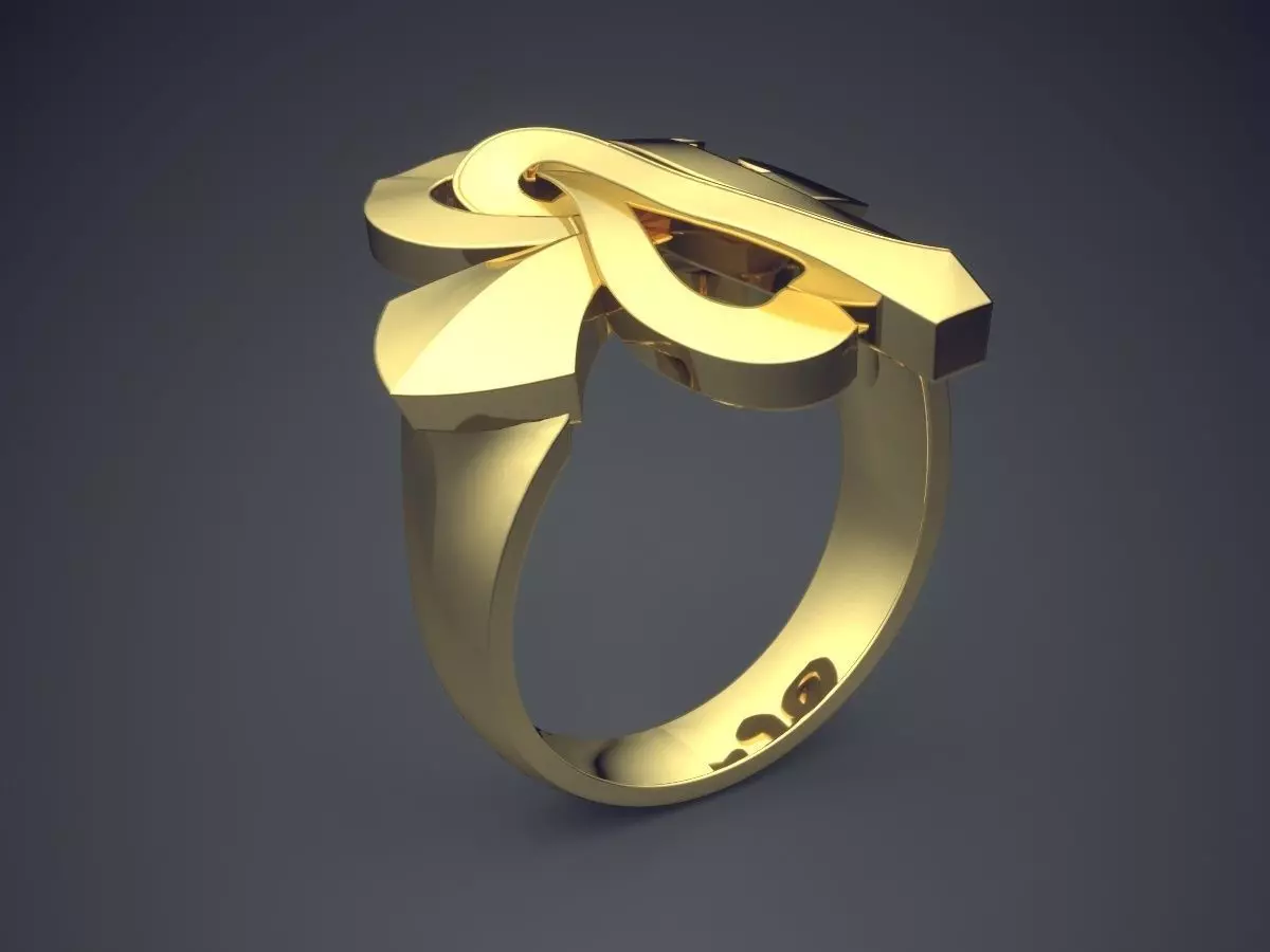 Unique Modern Design Ring 3D print model_0