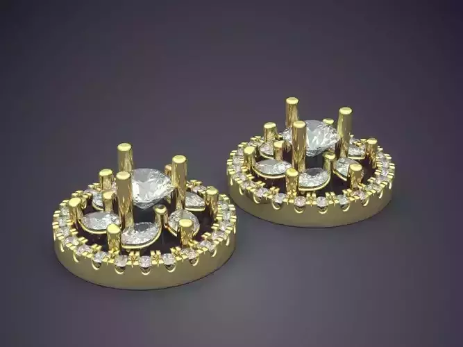 Amazing Flower Diamond Earrings