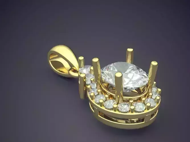 Luxurious Pendant With Diamonds 1986