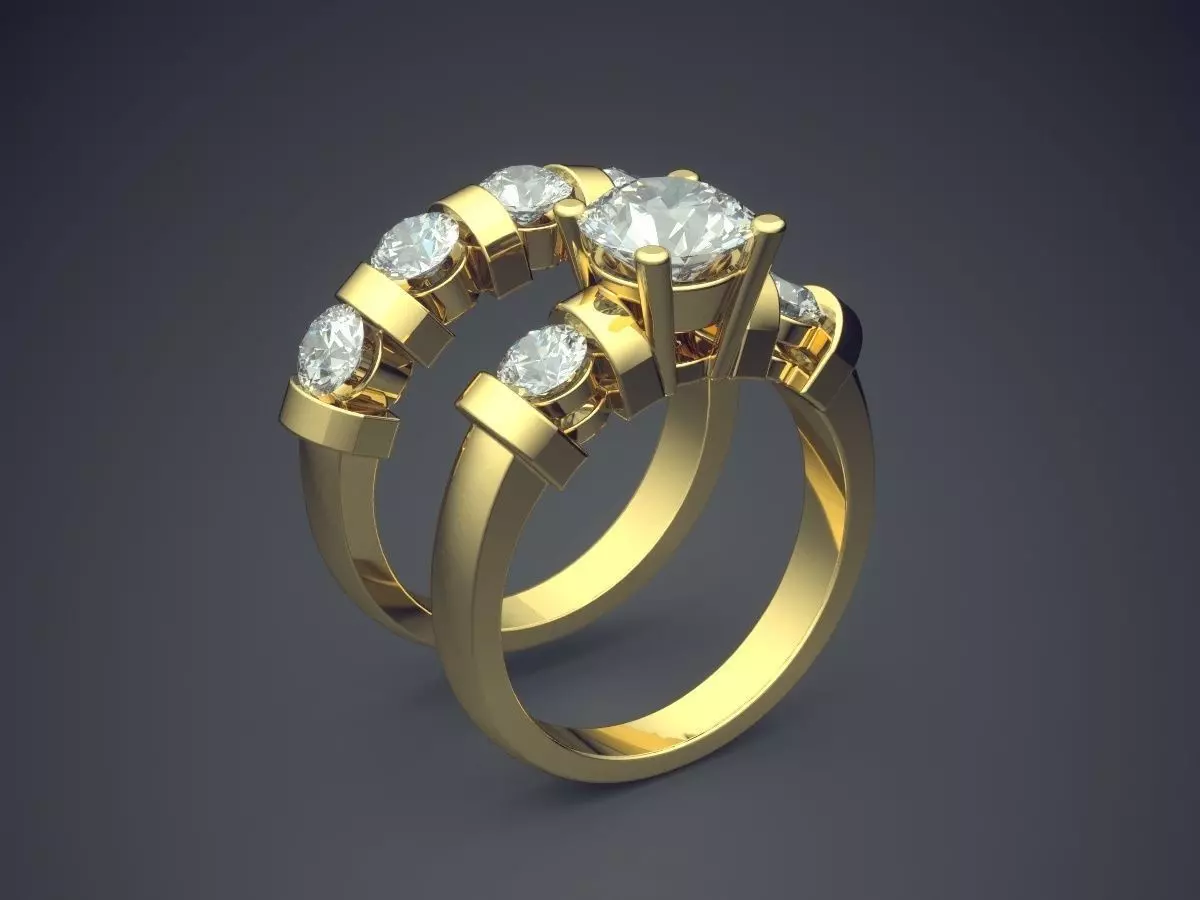 Gorgeous Matching Wedding Rings for Couple 3D print model