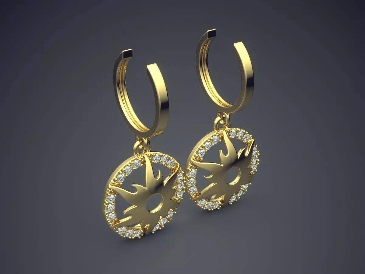 Gorgeous Vintage Earrings 3D print model_0
