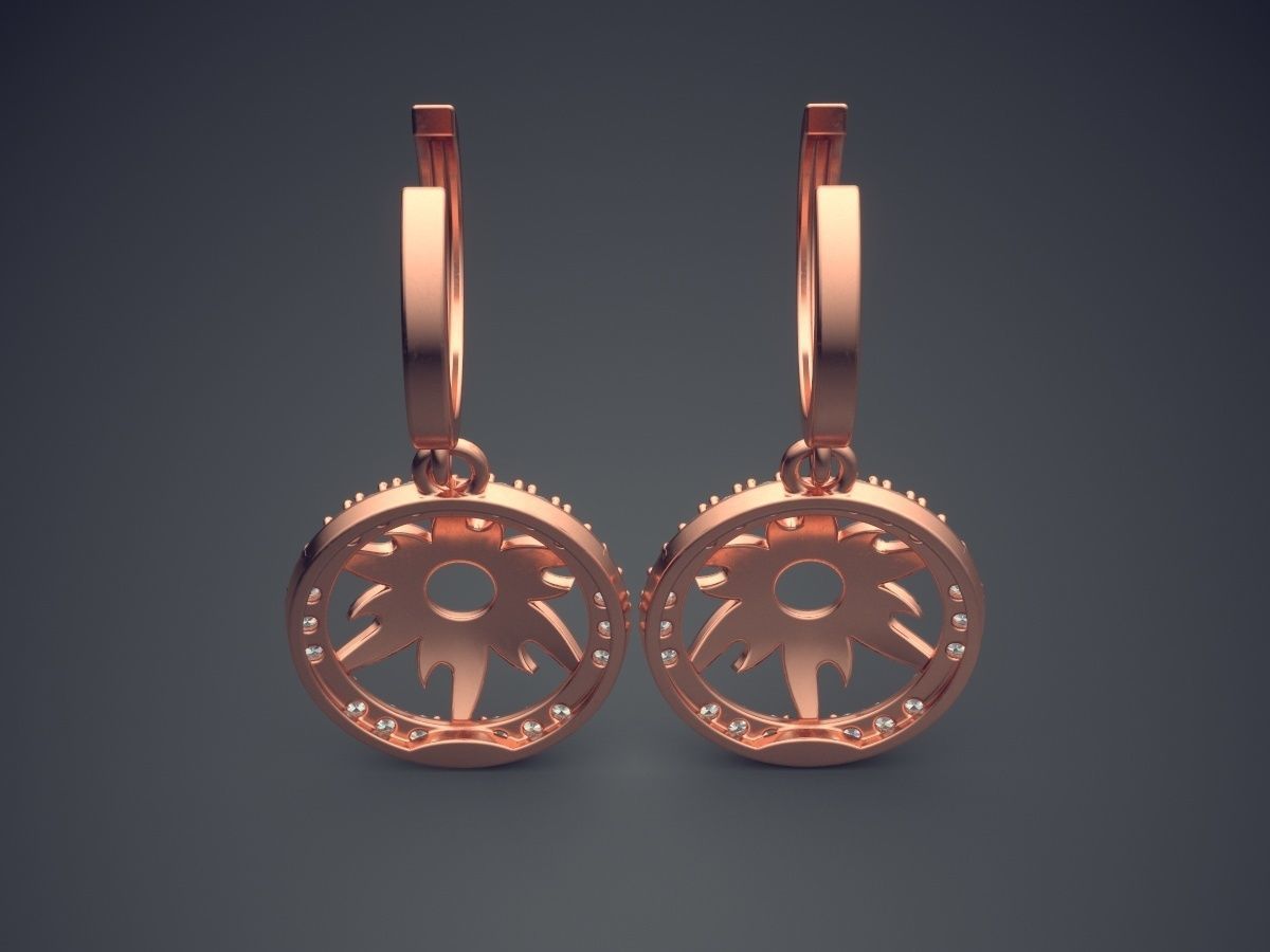 Gorgeous Vintage Earrings 3D print model_2