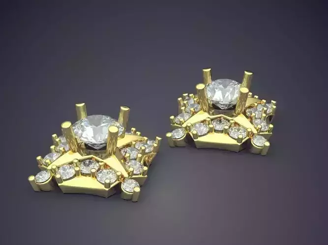 Impressive Square Shape Casual Earrings With Diamonds