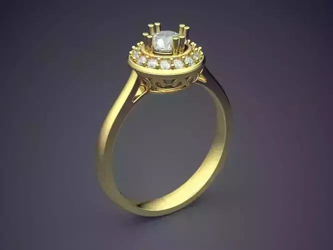 Luxurious Feminine Diamond-Ring for Engagement