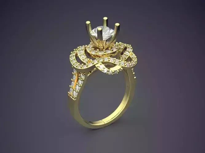 Luxurious Ring With Diamonds 1985