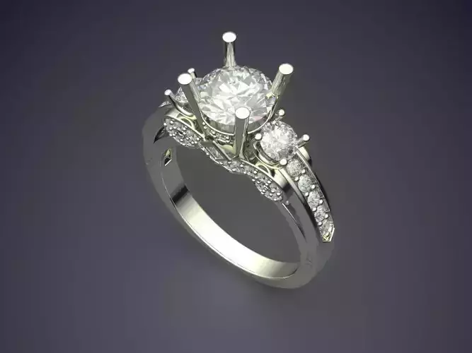 Wedding Ring With Diamonds 1972