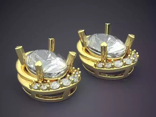 Gorgeous Subtle Feminine Diamond Earrings