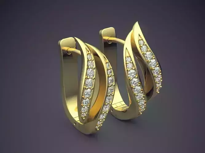 Earrings With Small Diamonds 1964