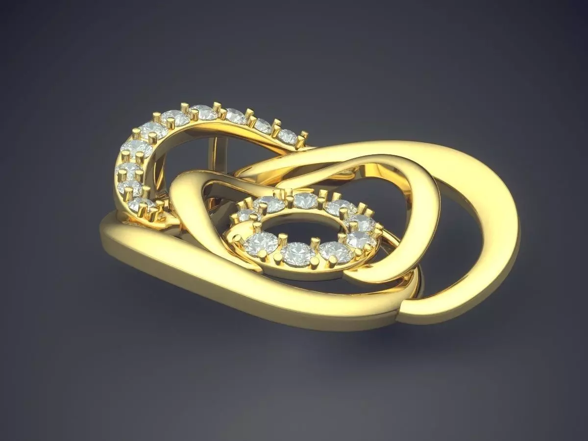 Unique Futuristic Shape Pendant 3D print model_0