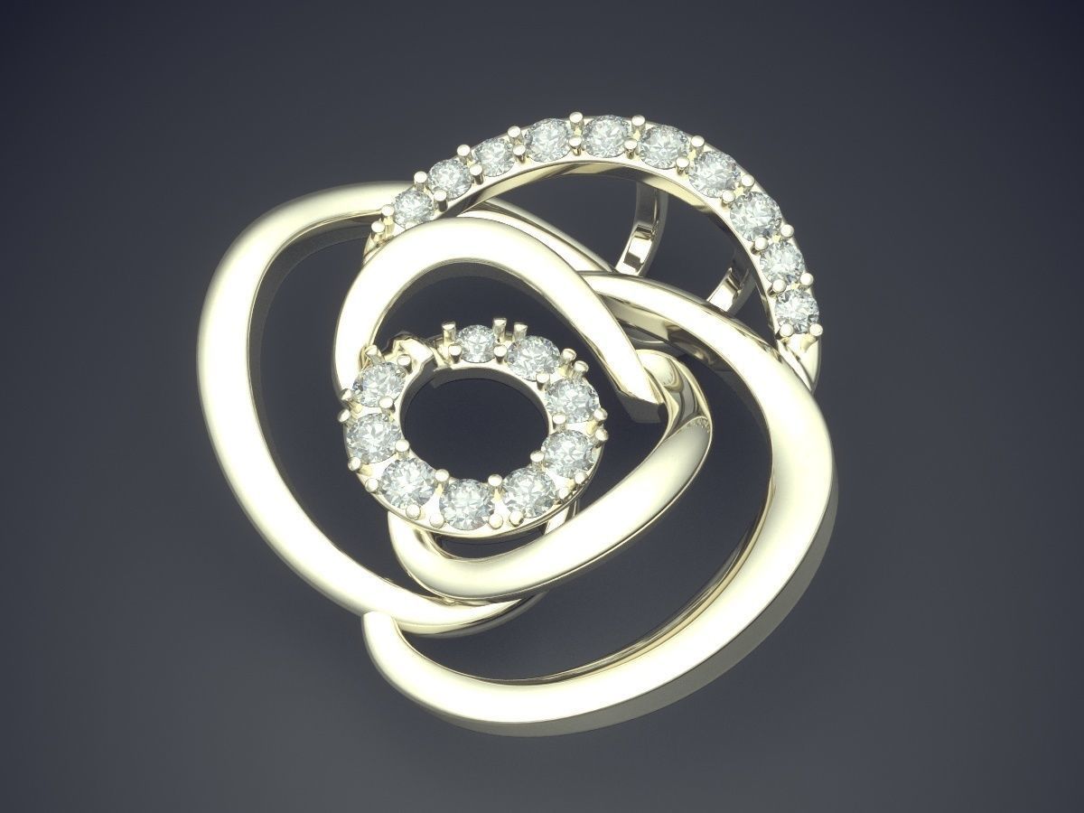 Unique Futuristic Shape Pendant 3D print model_1