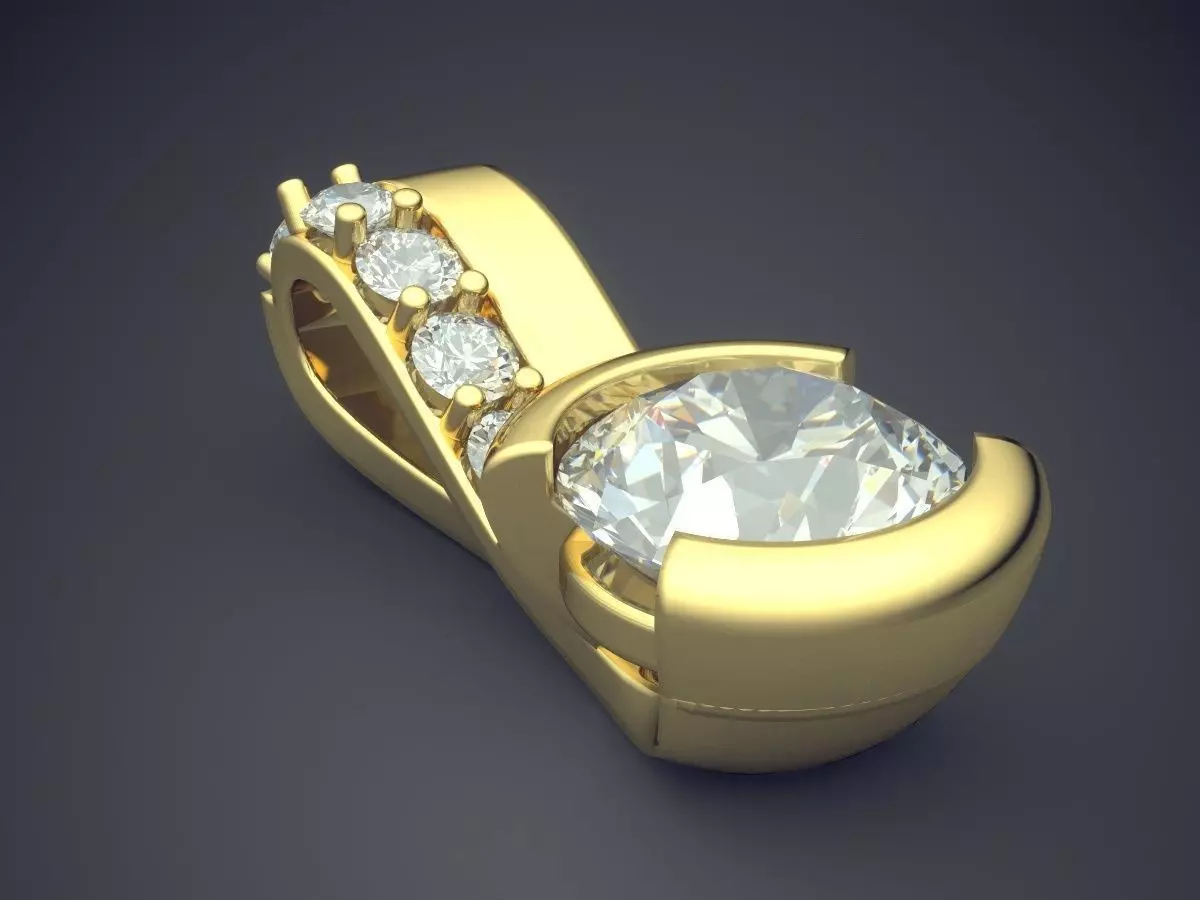 Fancy Extravagant Diamond Pendant 3D print model