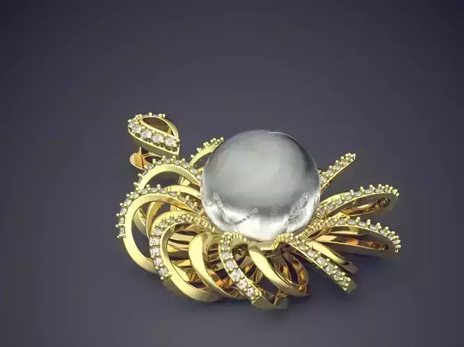Very Unique Design Detailed Pearl Pendant