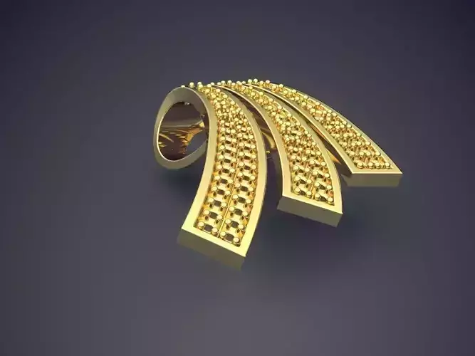 Gorgeous Impressive Design Textured Pendant 3D print model