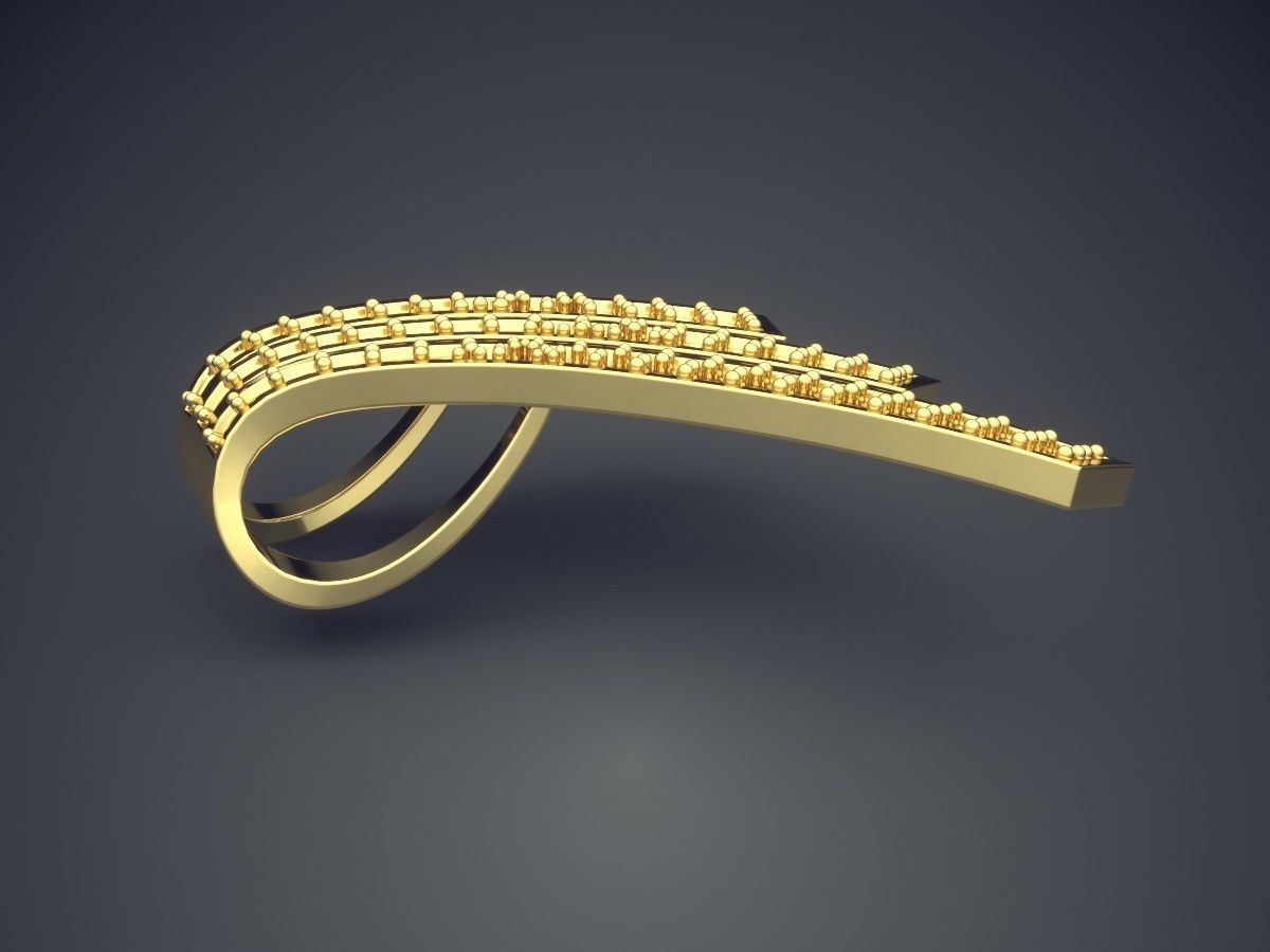 Gorgeous Impressive Design Textured Pendant 3D print model_3