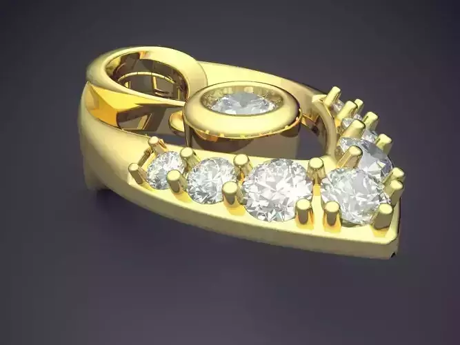 Leaf Shape Necklace With Diamonds 1914